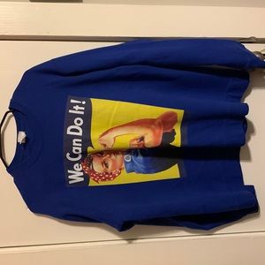 Port and company Rosie the Riveter sweatshirt. Size Large.